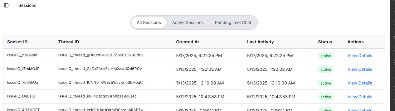 Real-time monitoring dashboard